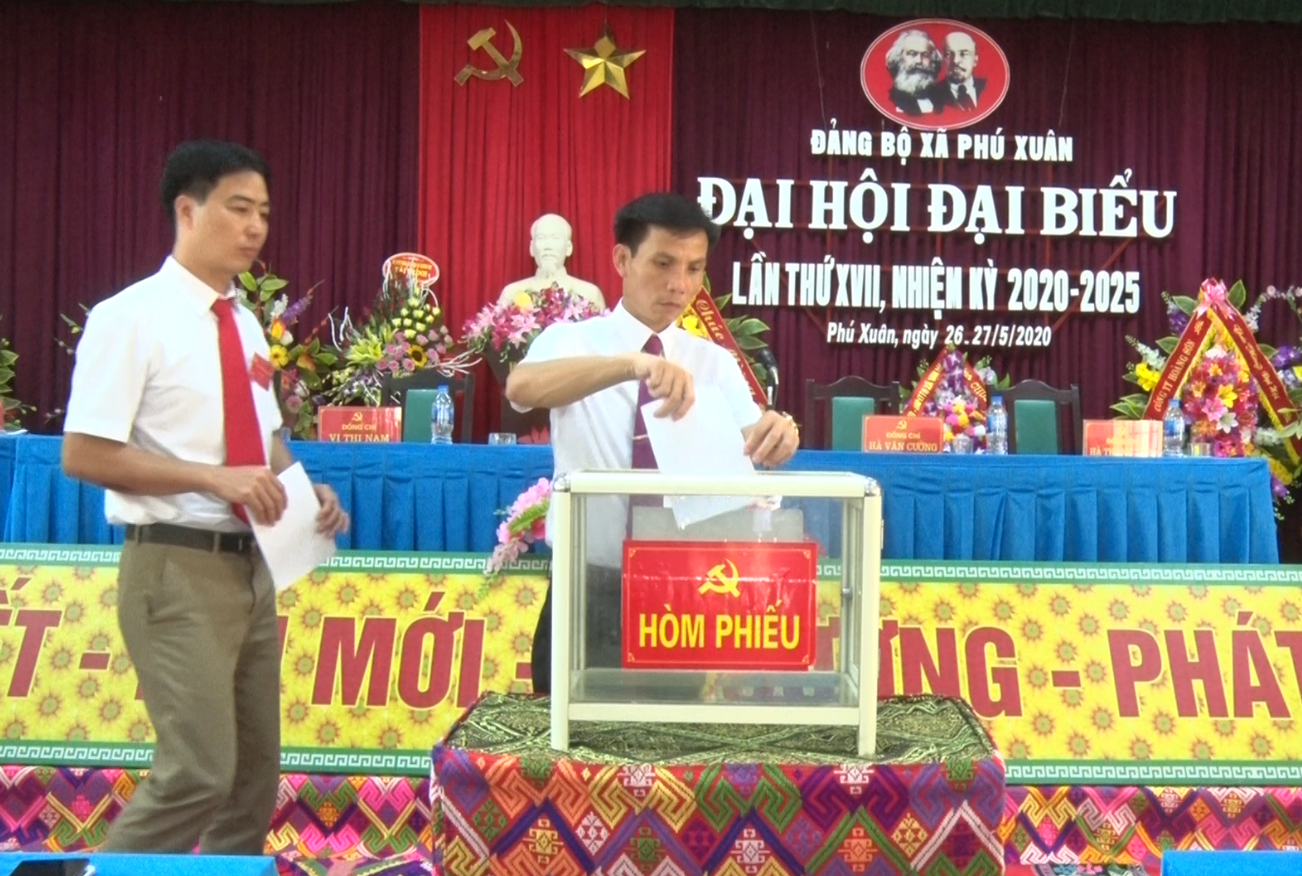 Các đại biểu tham gia bỏ phiếu